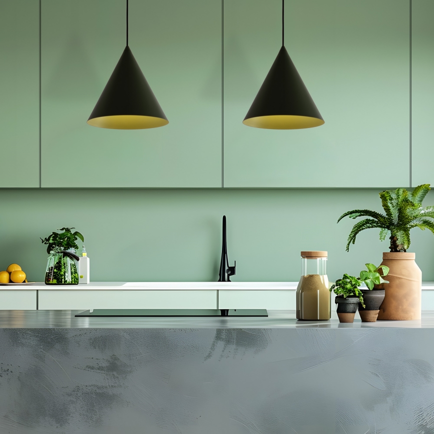 Takpendel ETNA II med sladd, 1x E27/15W/230V, Ø 25 cm, grön