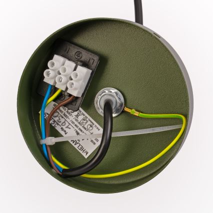 Takpendel ETNA II med sladd, 1x E27/15W/230V, Ø 25 cm, grön