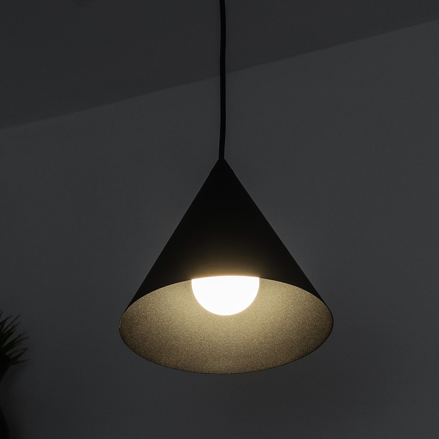 Takpendel ETNA II med sladd 1xE27/15W/230V Ø 18,5 cm svart