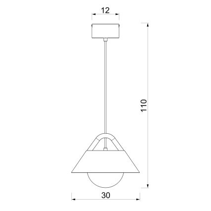 Takpendel FUNDA 1xE27/15W/230V brun