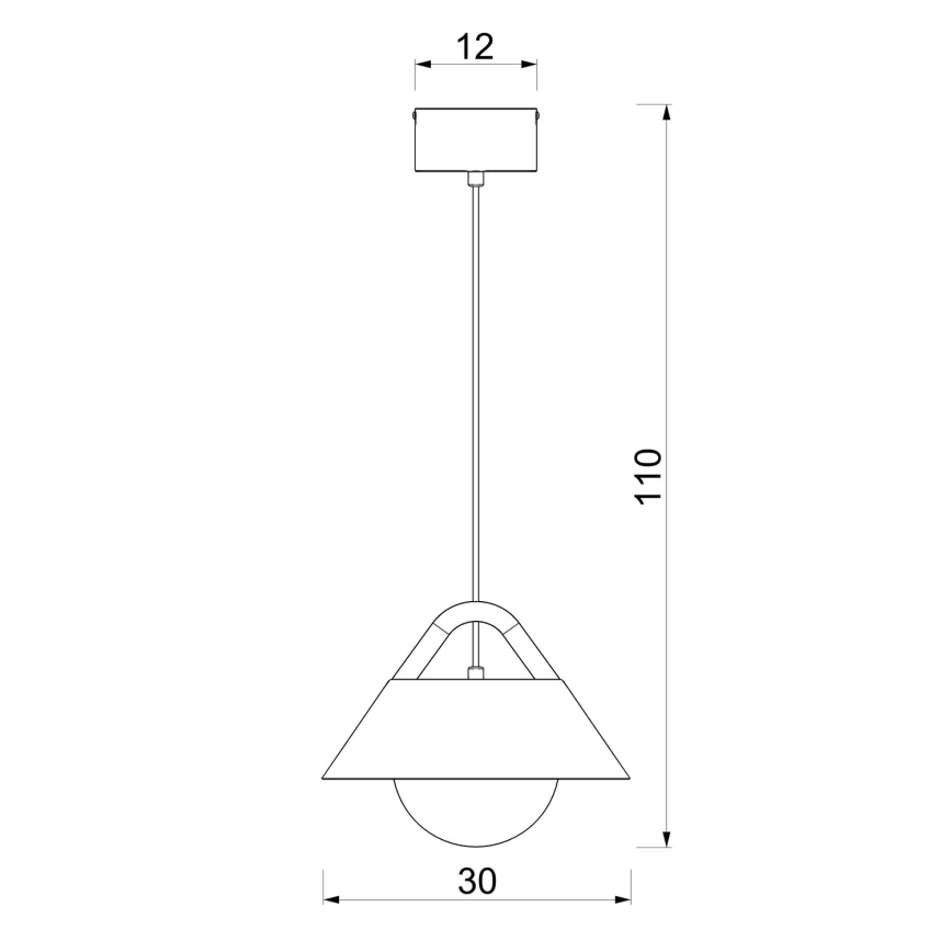 Takpendel FUNDA 1xE27/15W/230V brun