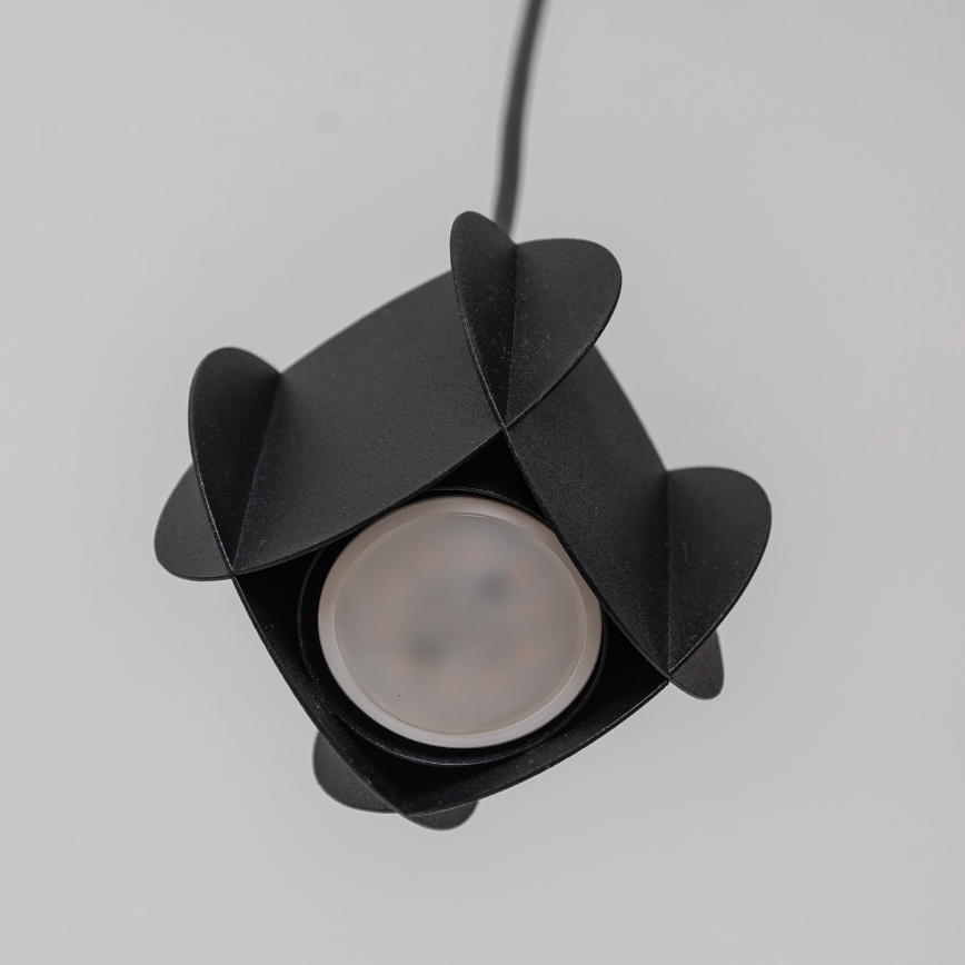 Takpendel GAMBIT med kabel 1xGU10/10W/230V svart