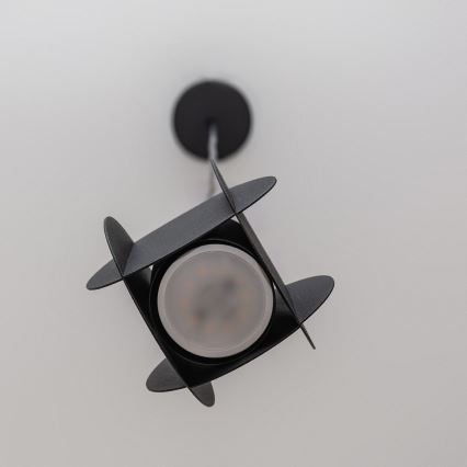 Takpendel GAMBIT med kabel 1xGU10/10W/230V svart