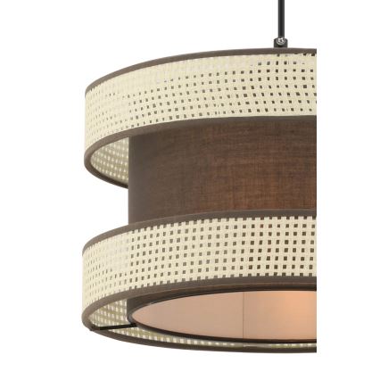 Takpendel HALO 1xE27/60W/230V brun/krämfärgad