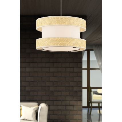 Takpendel HALO på sladd 1xE27/60W/230V krämvit/beige