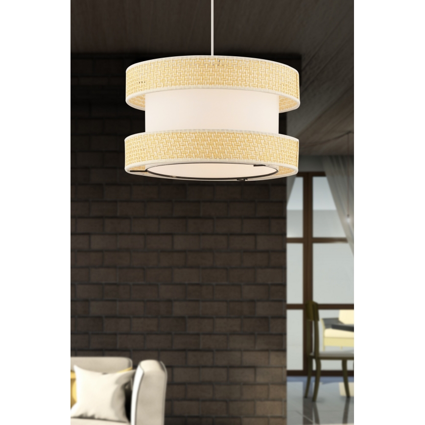 Takpendel HALO på sladd 1xE27/60W/230V krämvit/beige