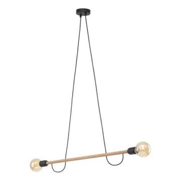 Takpendel HELIX 2xE27/15W/230V svart/beige