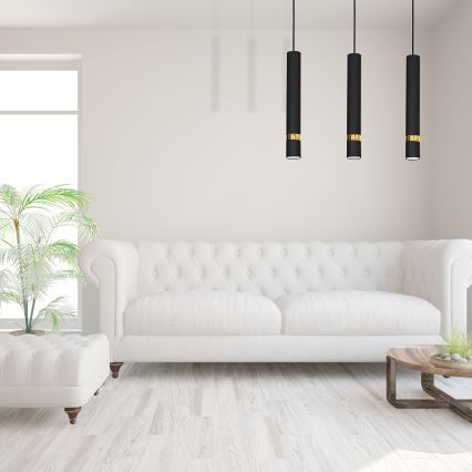 Takpendel JOKER 3xGU10/25W/230V svart/guld