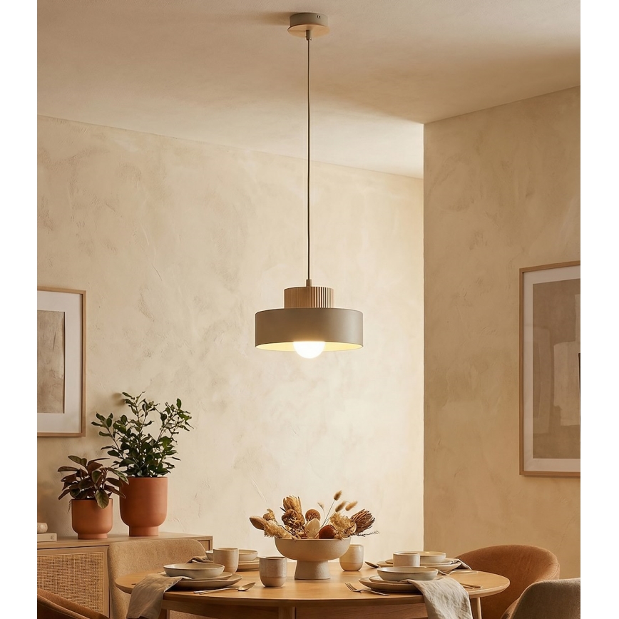 Takpendel KIVI 1xE27/15W/230V, beige