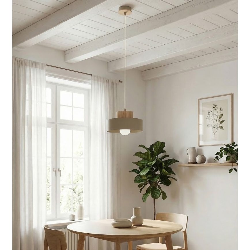 Takpendel KIVI 1xE27/15W/230V, beige