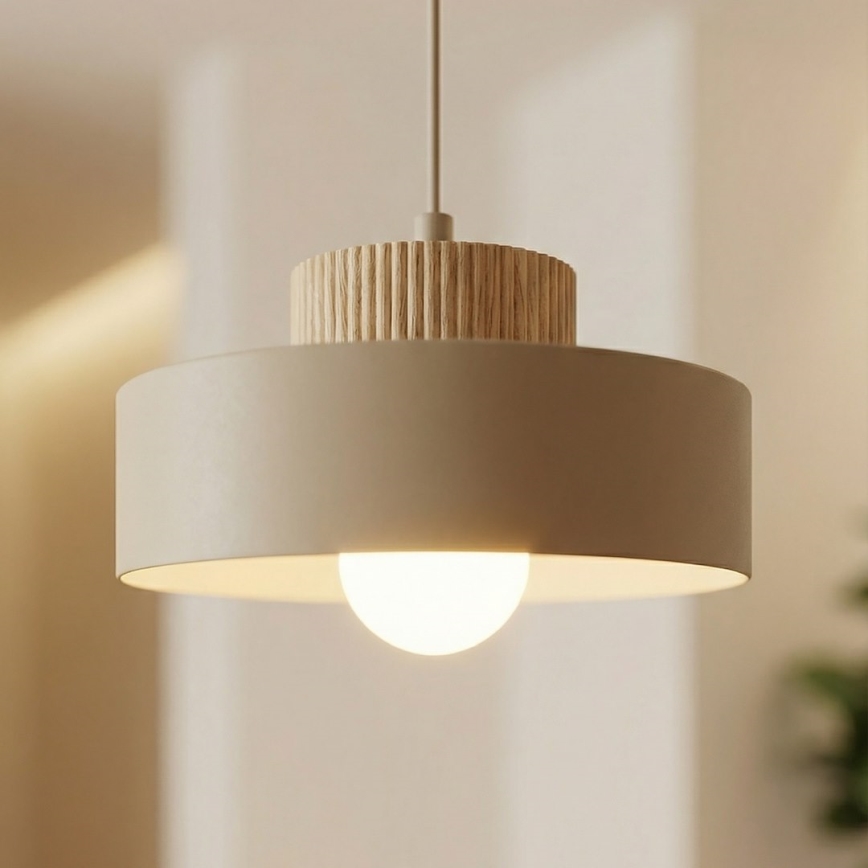 Takpendel KIVI 1xE27/15W/230V, beige