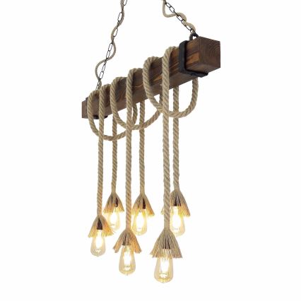 Takpendel KUTUK 6xE27/40W/230V furu