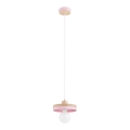 Takpendel LARSO 1xE27/15W/230V rosa/beige