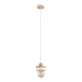 Takpendel LARSO 1xE27/15W/230V vit/beige