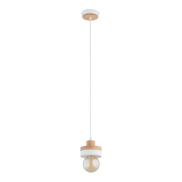 Takpendel LARSO 1xE27/15W/230V vit/beige