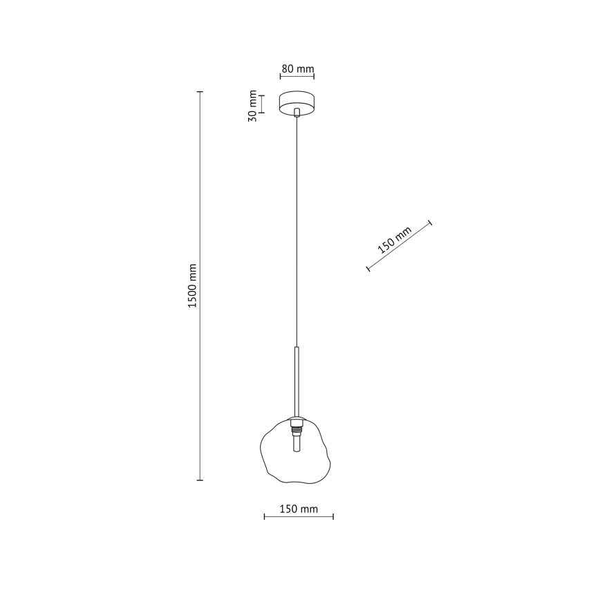 Takpendel LAVA 1xG9/8W/230V beige/rökbeige
