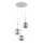 Takpendel med kabel ARVENA 3xE14/10W/230V blank krom/svart/röktonad