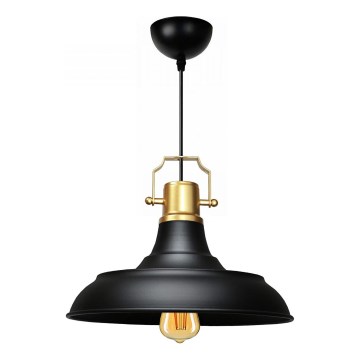 Takpendel med kabel AYD 1xE27/40W/230V svart/guld