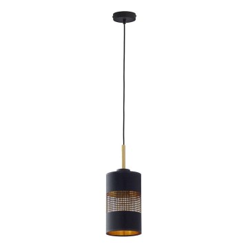 Takpendel med kabel BOGART 1xE27/15W/230V svart/guld