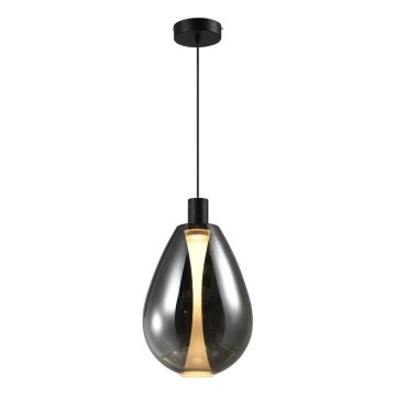 Takpendel med kabel DENSO 1xGU10/10W/230V Ø 30 cm, svart krom