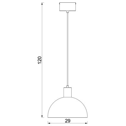Takpendel med kabel HANDA 1xE27/15W/230V vinröd