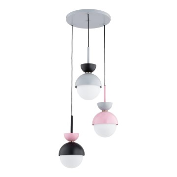 Takpendel med kabel IRSA 3xE27/15W/230V, flerfärgad