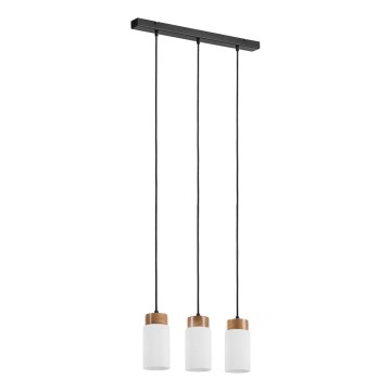 Takpendel med kabel MARKUS 3xE27/15W/230V svart/ek