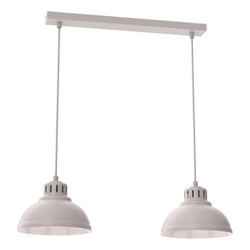 Takpendel med kabel SVEN 2xE27/15W/230V krämvit