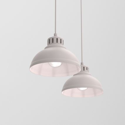 Takpendel med kabel SVEN 2xE27/15W/230V krämvit