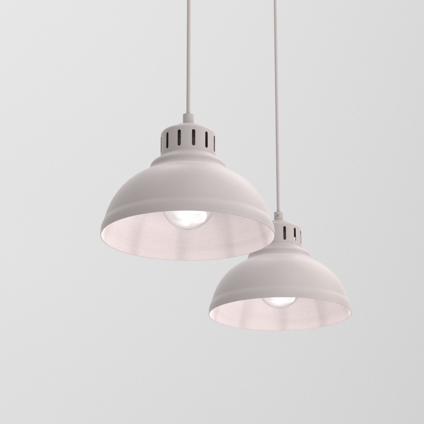 Takpendel med kabel SVEN 2xE27/15W/230V krämvit