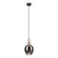 Takpendel med kabel VELLO 1xE27/15W/230V svart/rökrosa/beige/svart