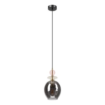Takpendel med kabel VELLO 1xE27/15W/230V svart/rökrosa/beige/svart