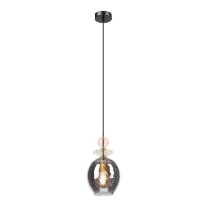 Takpendel med kabel VELLO 1xE27/15W/230V svart/rökrosa/beige/svart