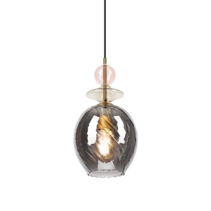 Takpendel med kabel VELLO 1xE27/15W/230V svart/rökrosa/beige/svart