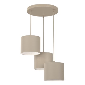 Takpendel med sladd ARDEN 3xE27/15W/230V Ø 30 cm beige