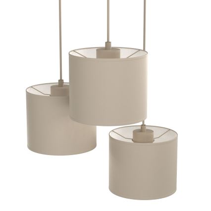 Takpendel med sladd ARDEN 3xE27/15W/230V Ø 30 cm beige
