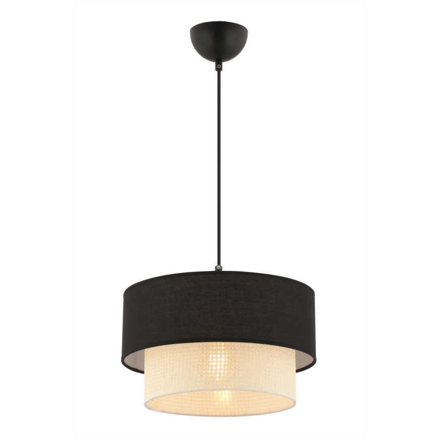 Takpendel med sladd ECHO 1xE27/60W/230V svart/krämvit