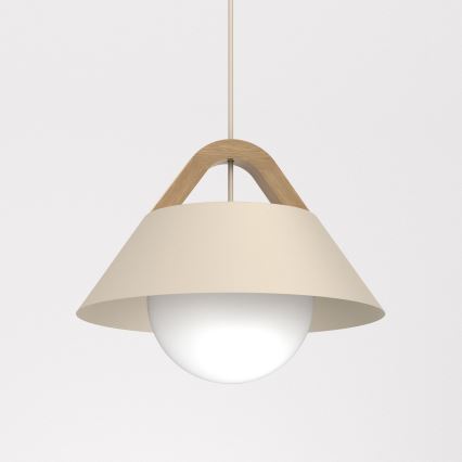 Takpendel med sladd FUNDA 1xE27/15W/230V beige