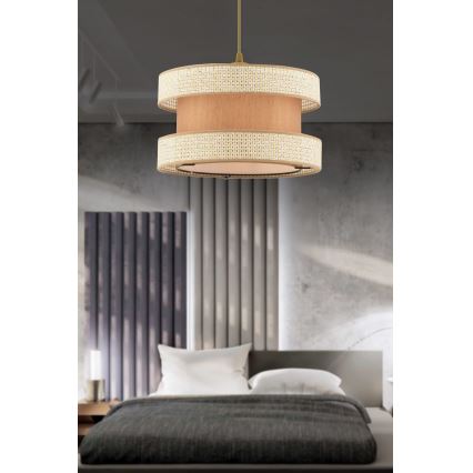 Takpendel med sladd HALO 1xE27/60W/230V beige/krämfärgad