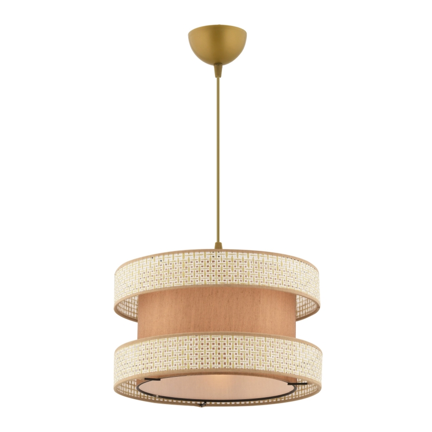 Takpendel med sladd HALO 1xE27/60W/230V beige/krämfärgad