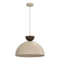 Takpendel med sladd NEVIS, 1xE27/15W/230V, Ø 38 cm, beige
