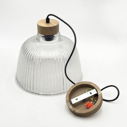 Takpendel med vajer ASTA 1xE27/60W/230V Ø 28 cm ek