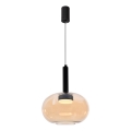 Takpendel med vajer BUENO 1xGX53/9W/230V Ø 25 cm rökbeige