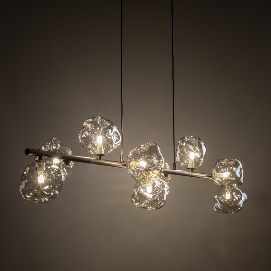 Takpendel med vajer LAVA 9xG9/8W/230V brons/rökbeige