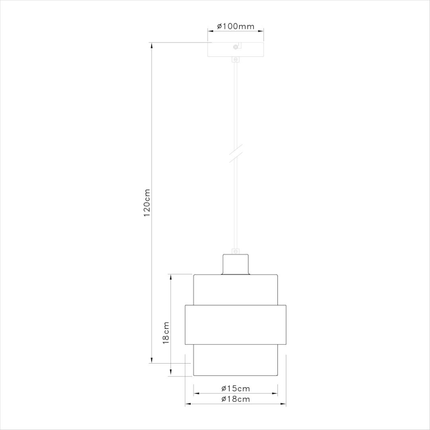 Takpendel med vajer VALENTINO 1xE27/15W/230V beige/klar