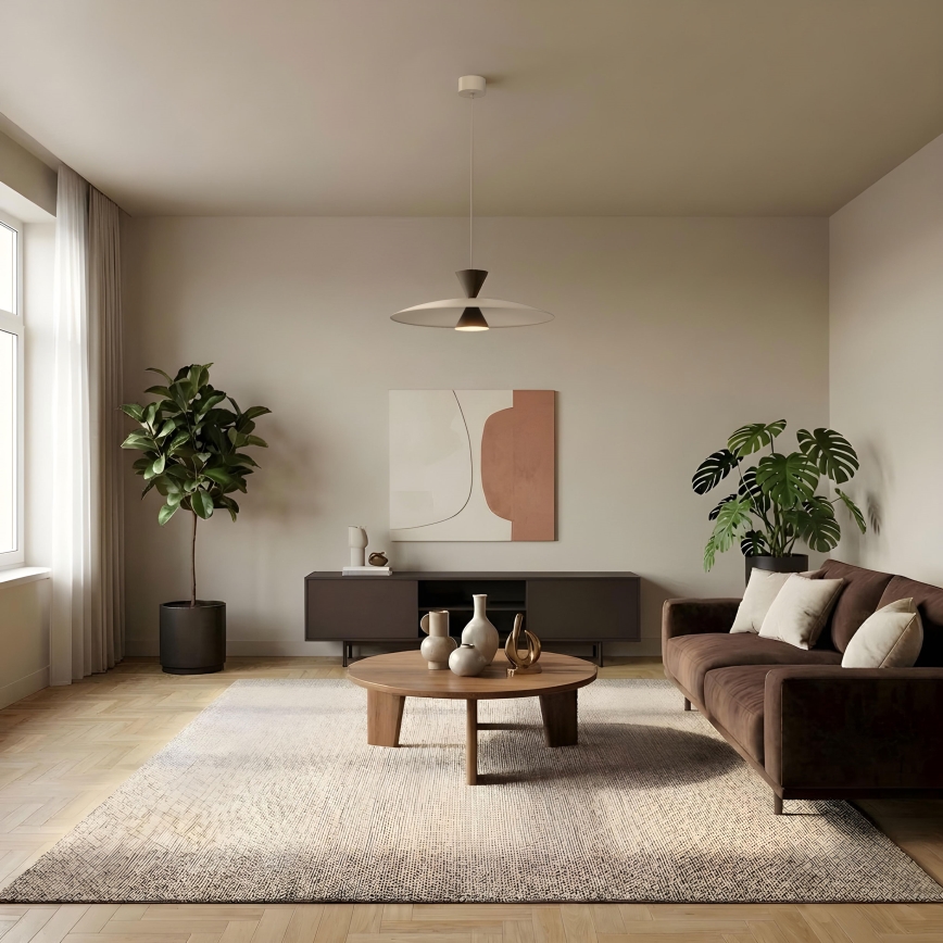 Takpendel MISTIC på vajer, 1xGX53/15W/230V, beige