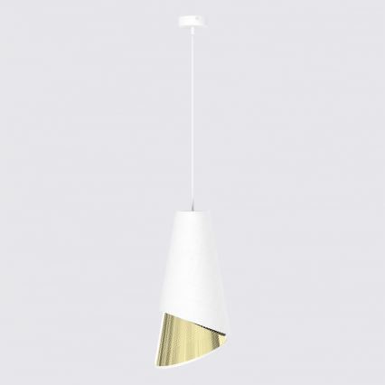 Takpendel MODA på kabel 1xE27/15W/230V vit/guld