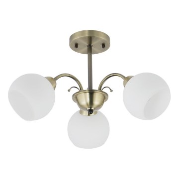 Takpendel NESTOR 3xE27/40W/230V mässing