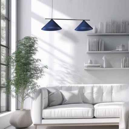 Takpendel på kabel CAPITAL 2xGX53/15W/230V blå