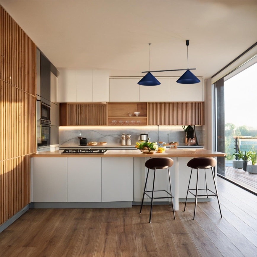 Takpendel på kabel CAPITAL 2xGX53/15W/230V blå